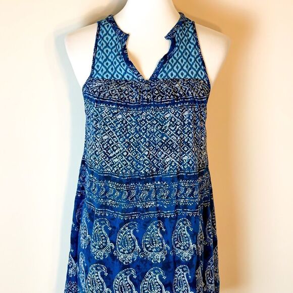 Blue peasant style cute tunic top - Picture 5 of 6